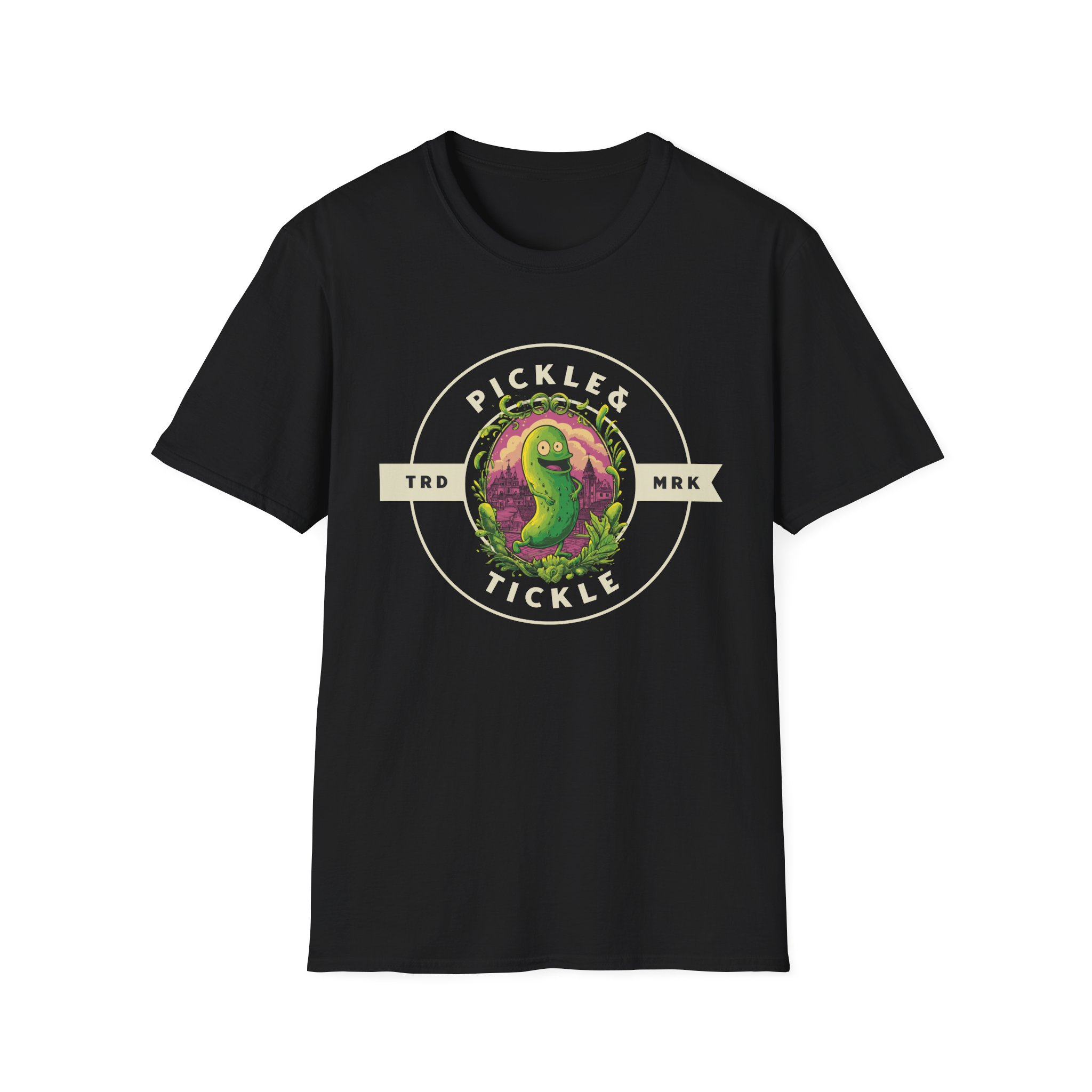 Pickle Tickle Graphic T‑Shirt — Retro Pickle Badge Tee