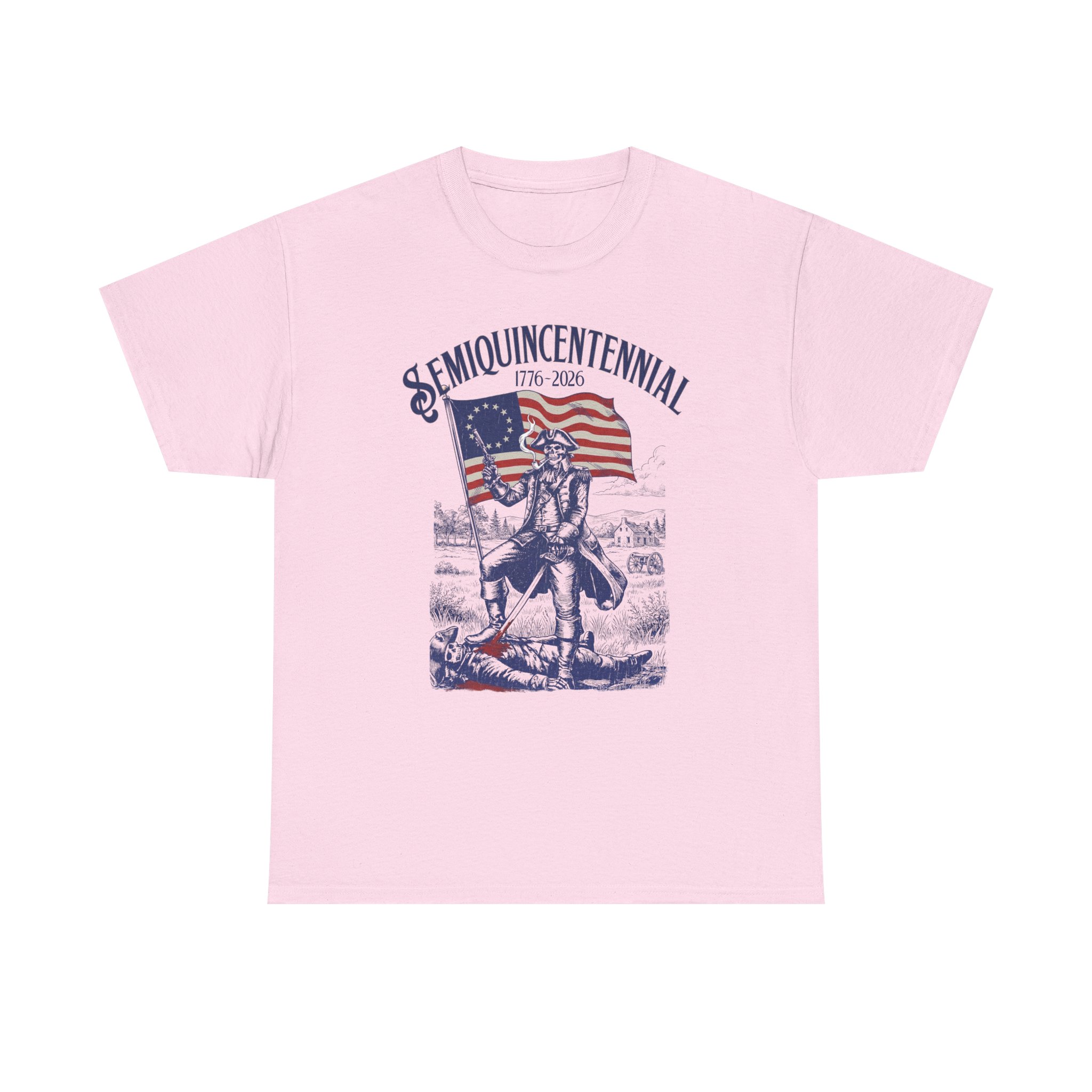Semiquincentennial 1776–2026 T-Shirt — Vintage Revolutionary War Flag Design Colonial Pipe - Image 4